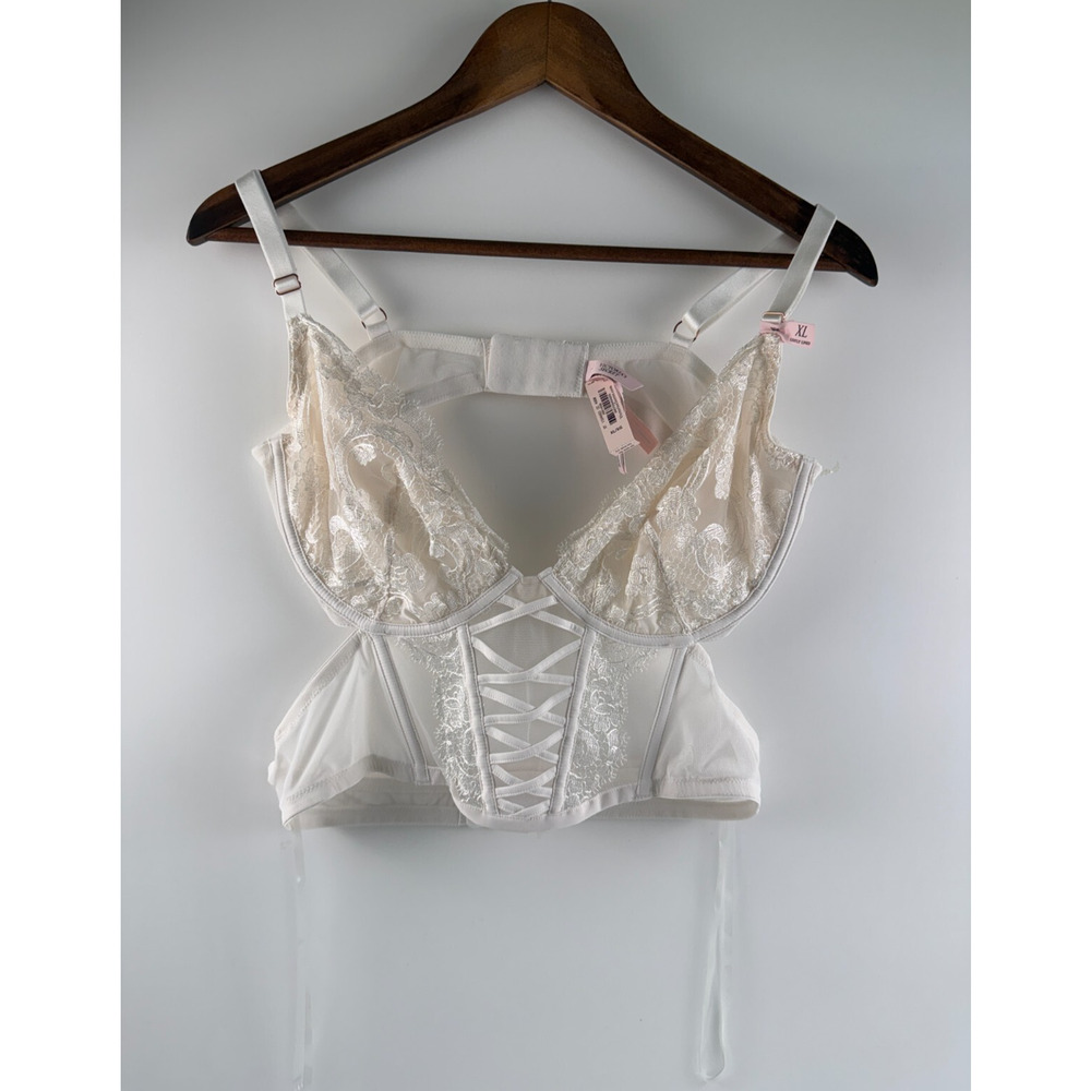 Victoria's Secret Dream Angels Bra Top / Haut Style Soutien Strappy Ivory XL
